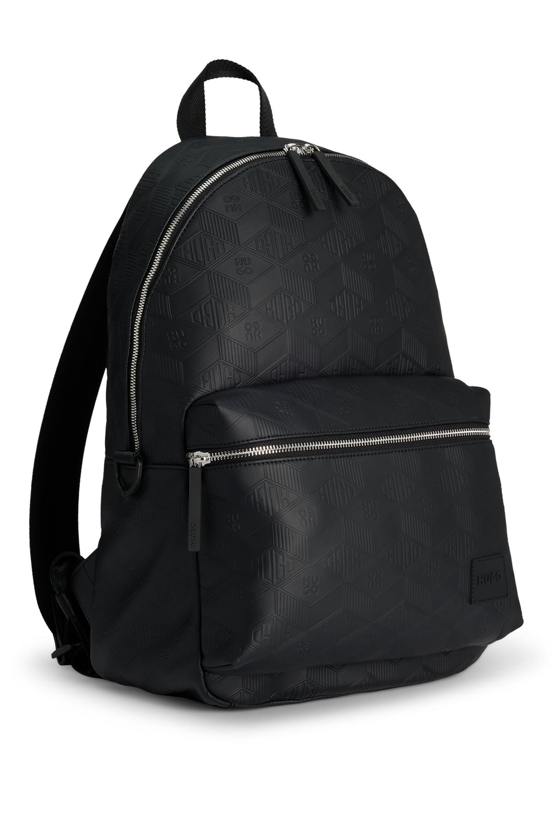 Hugo Faux-leather backpack with geometric and stacked logos