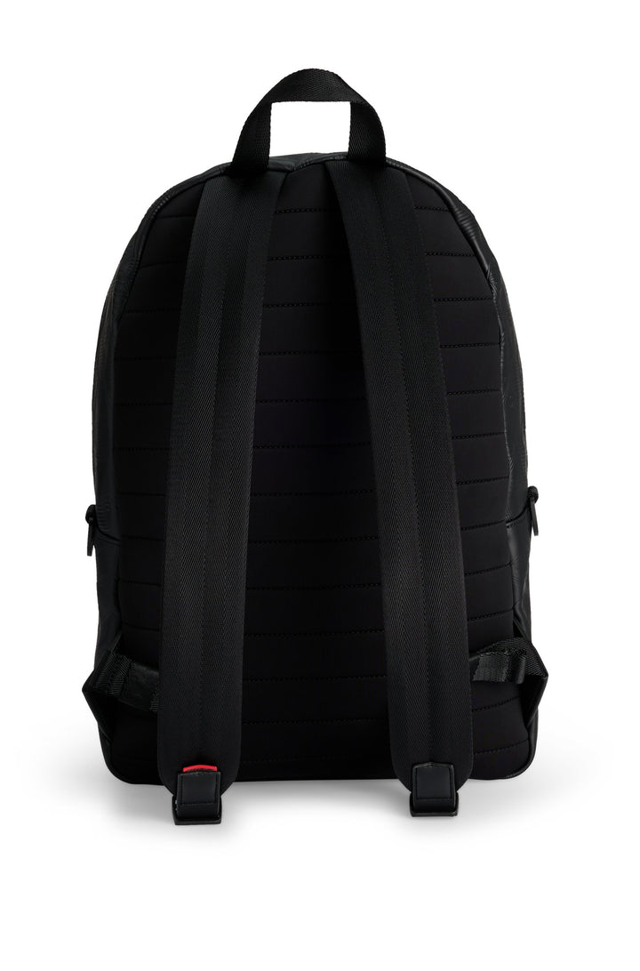 Hugo Faux-leather backpack with geometric and stacked logos