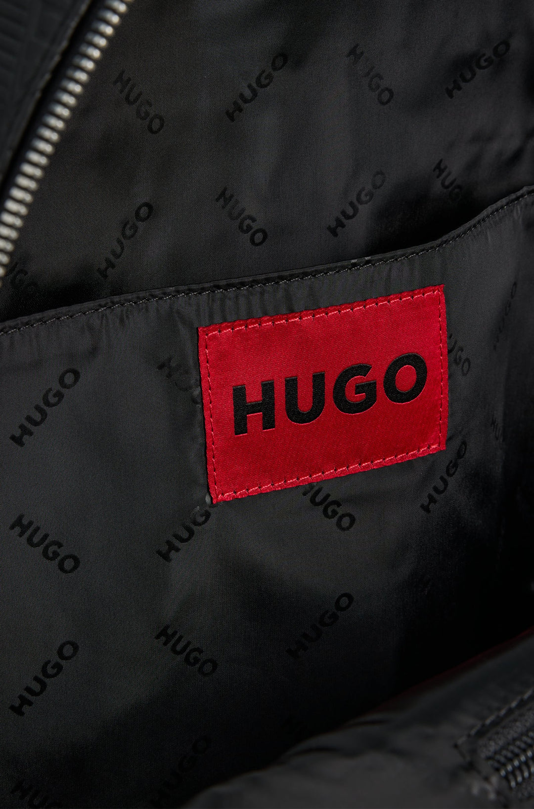 Hugo Faux-leather backpack with geometric and stacked logos