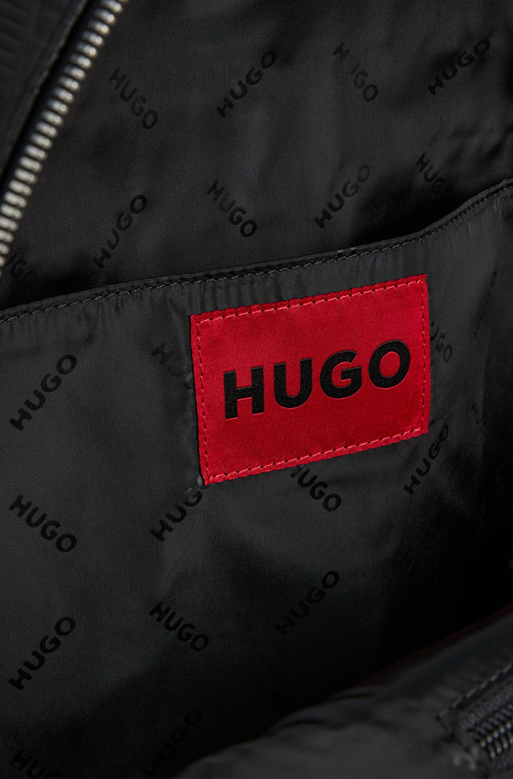 Hugo Faux-leather backpack with geometric and stacked logos