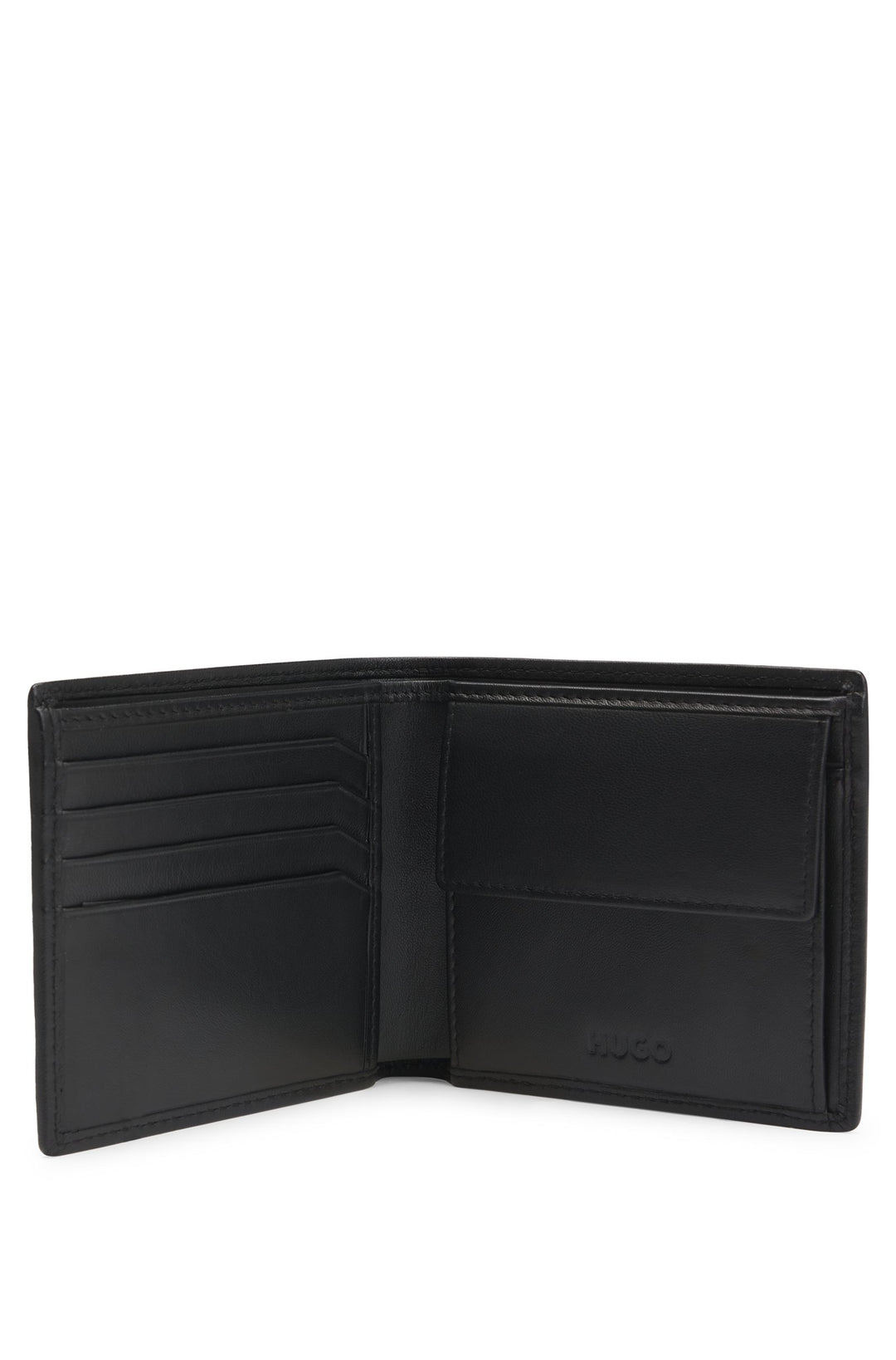 Hugo Leather folding wallet with geometric logos