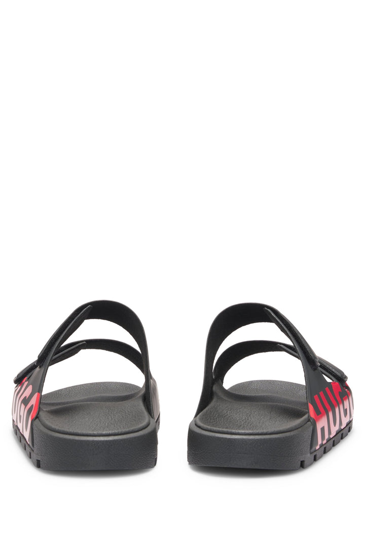 Hugo Logo sandals with double touch-closure straps