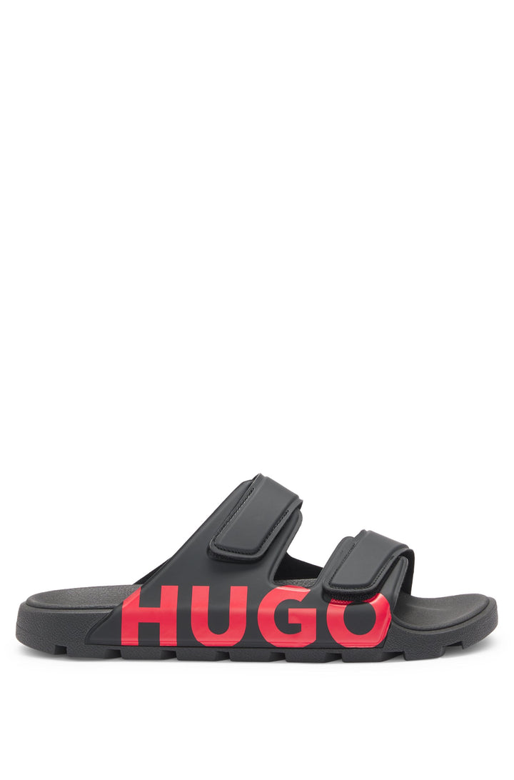 Hugo Logo sandals with double touch-closure straps