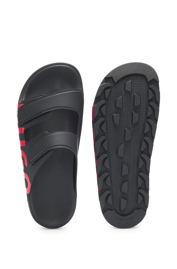Hugo Logo sandals with double touch-closure straps