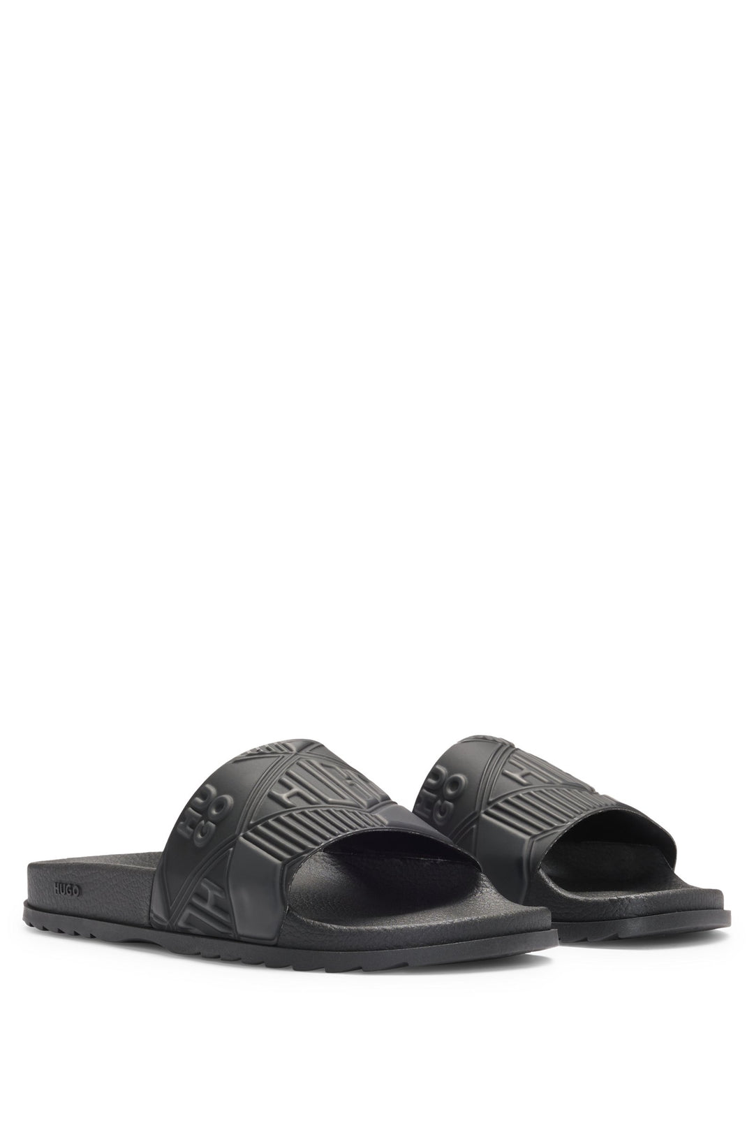 Hugo Italian-made slides with mixed logos