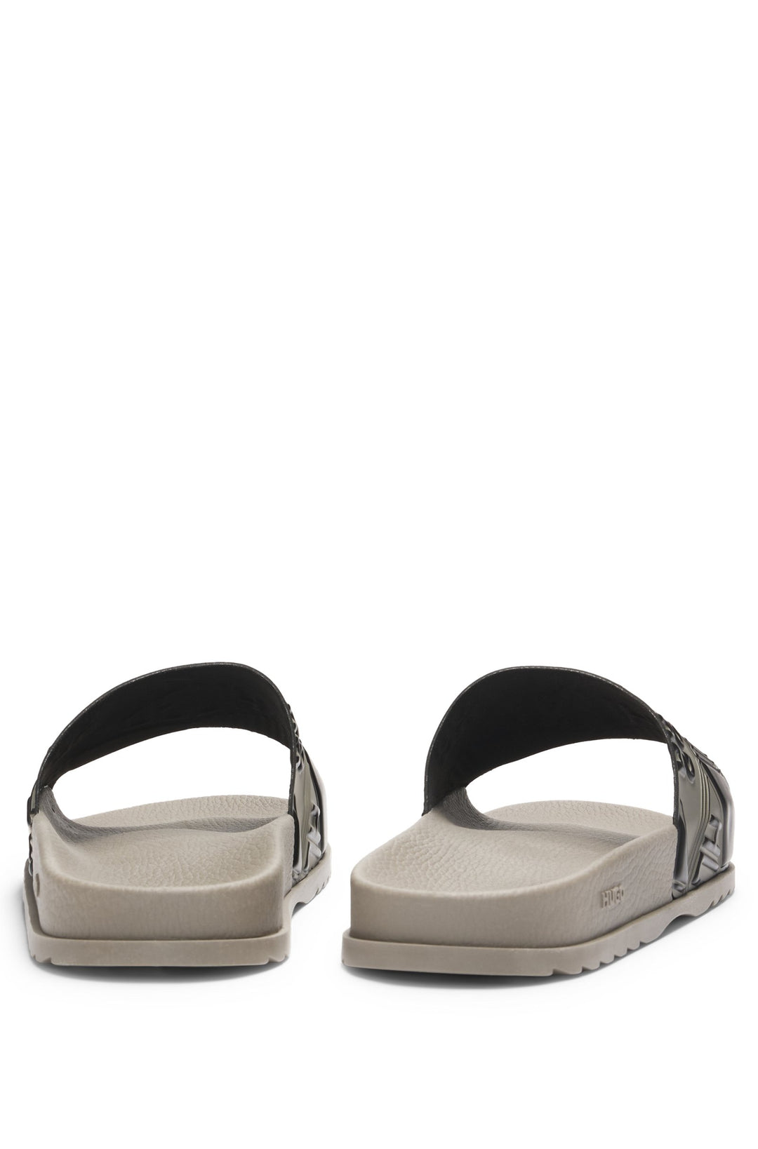 Hugo Italian-made slides with mixed logos