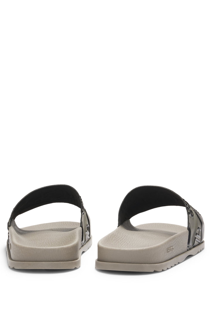 Hugo Italian-made slides with mixed logos