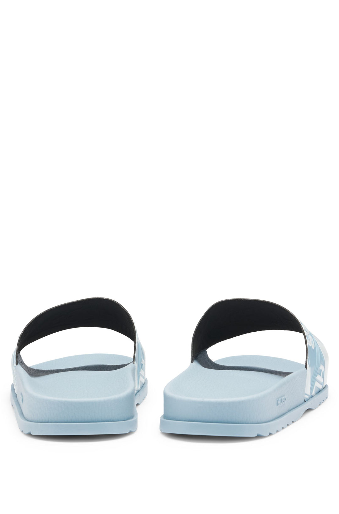 Hugo Italian-made slides with mixed logos