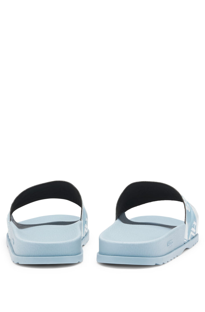 Hugo Italian-made slides with mixed logos