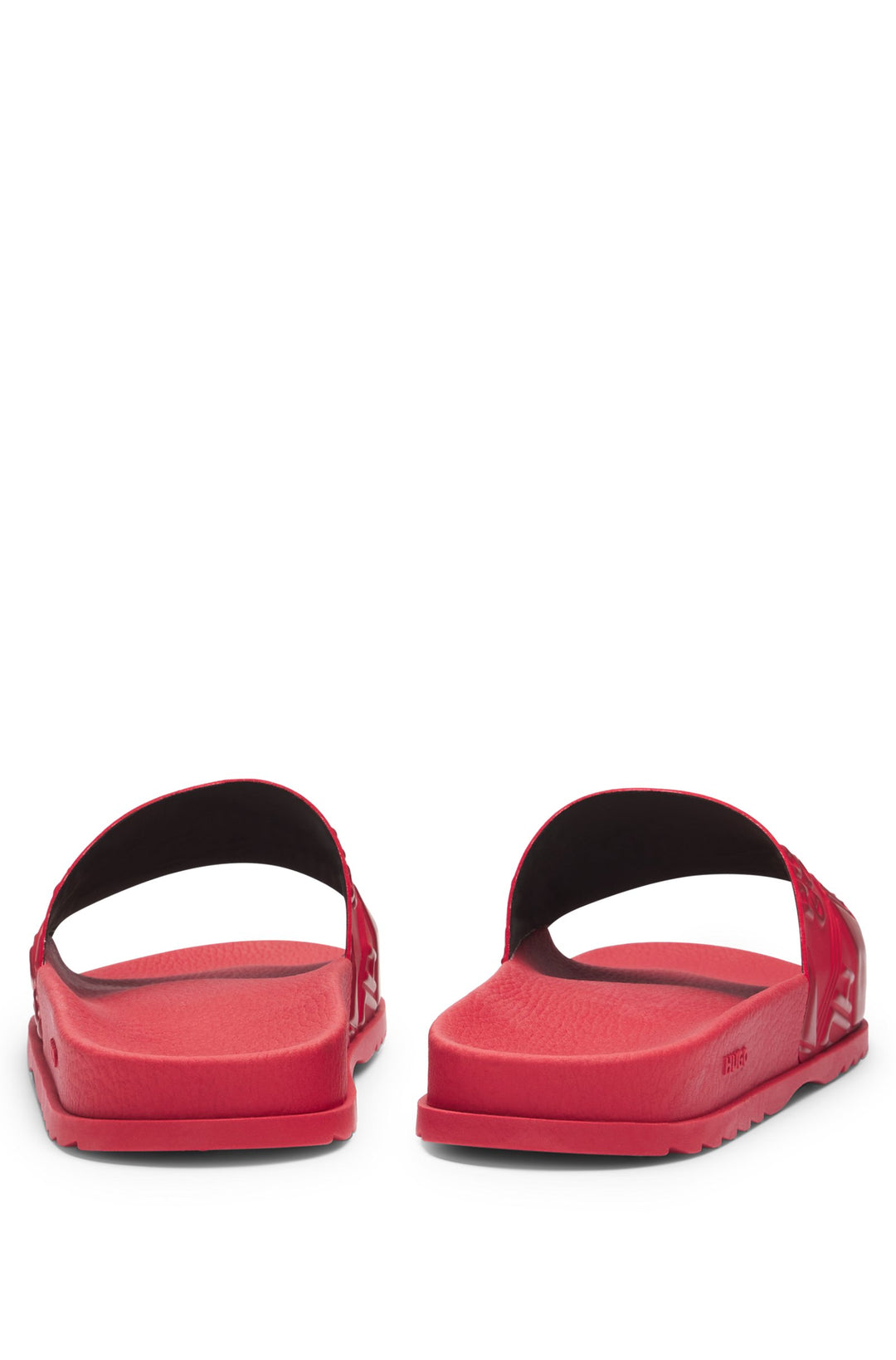 Hugo Italian-made slides with mixed logos