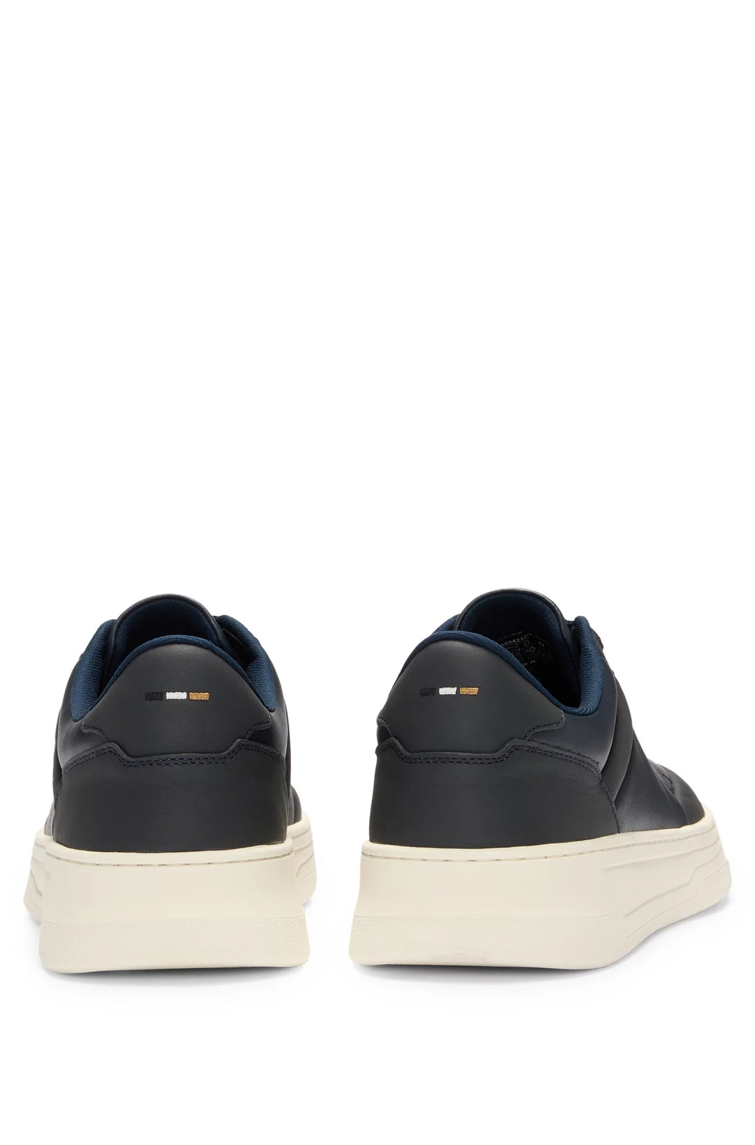 Boss Basketball-style trainers in two-tone leather