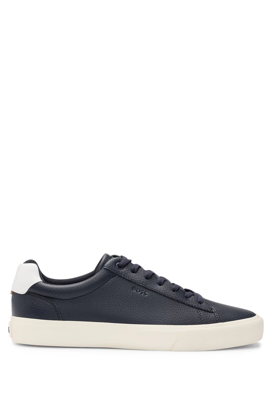 Boss Faux-leather trainers with contrast backtab