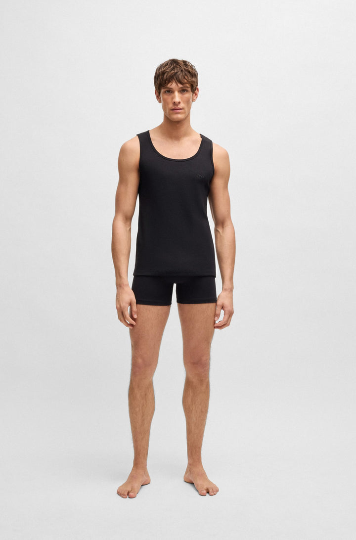 Boss Three-pack of cotton tank tops with embroidered logos
