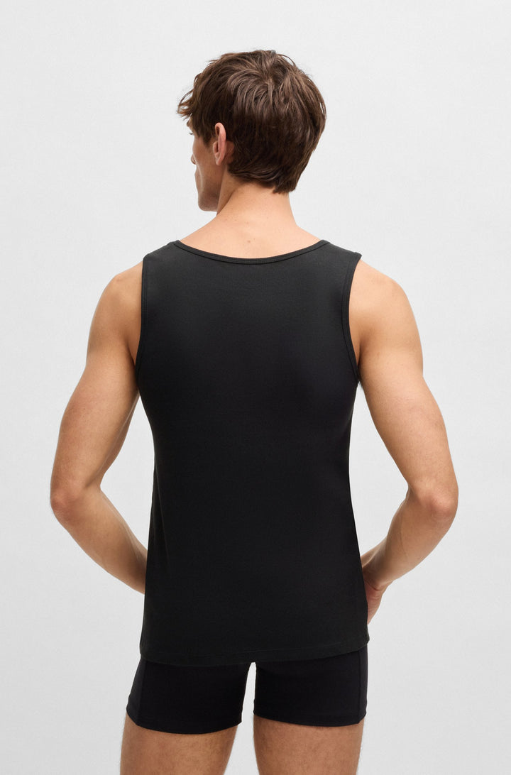 Boss Three-pack of cotton tank tops with embroidered logos