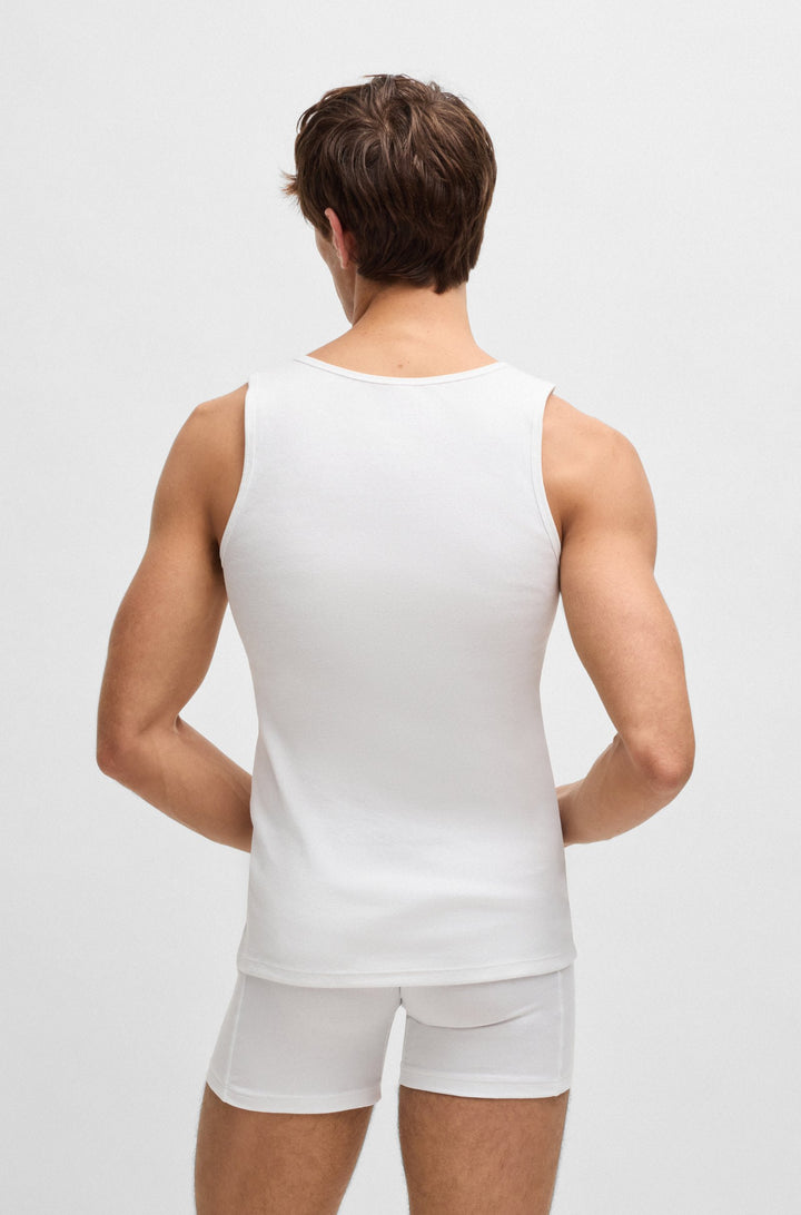 Boss Three-pack of cotton tank tops with embroidered logos