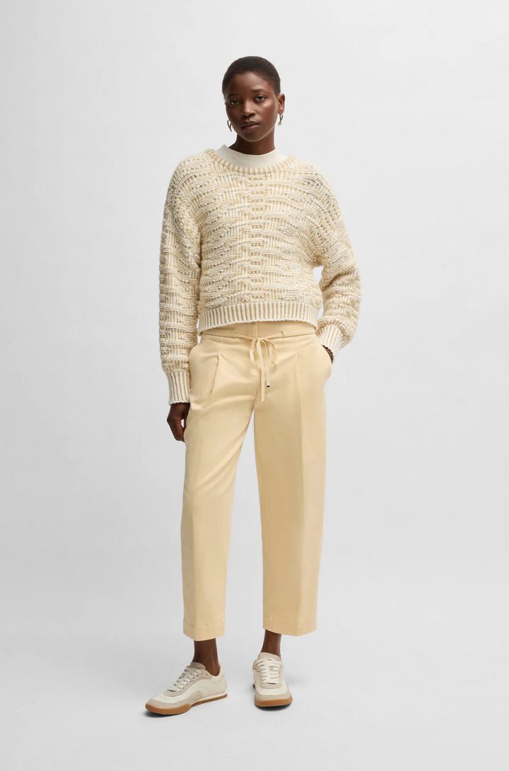 BOSS Low-top trainers in fabric and suede