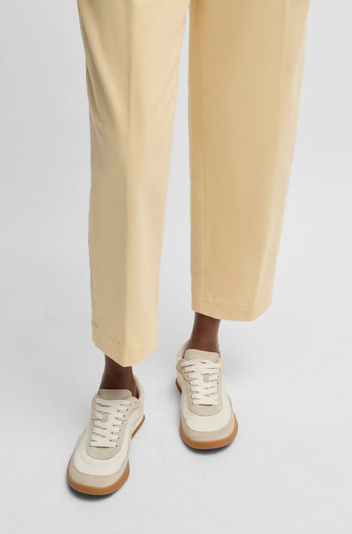 BOSS Low-top trainers in fabric and suede