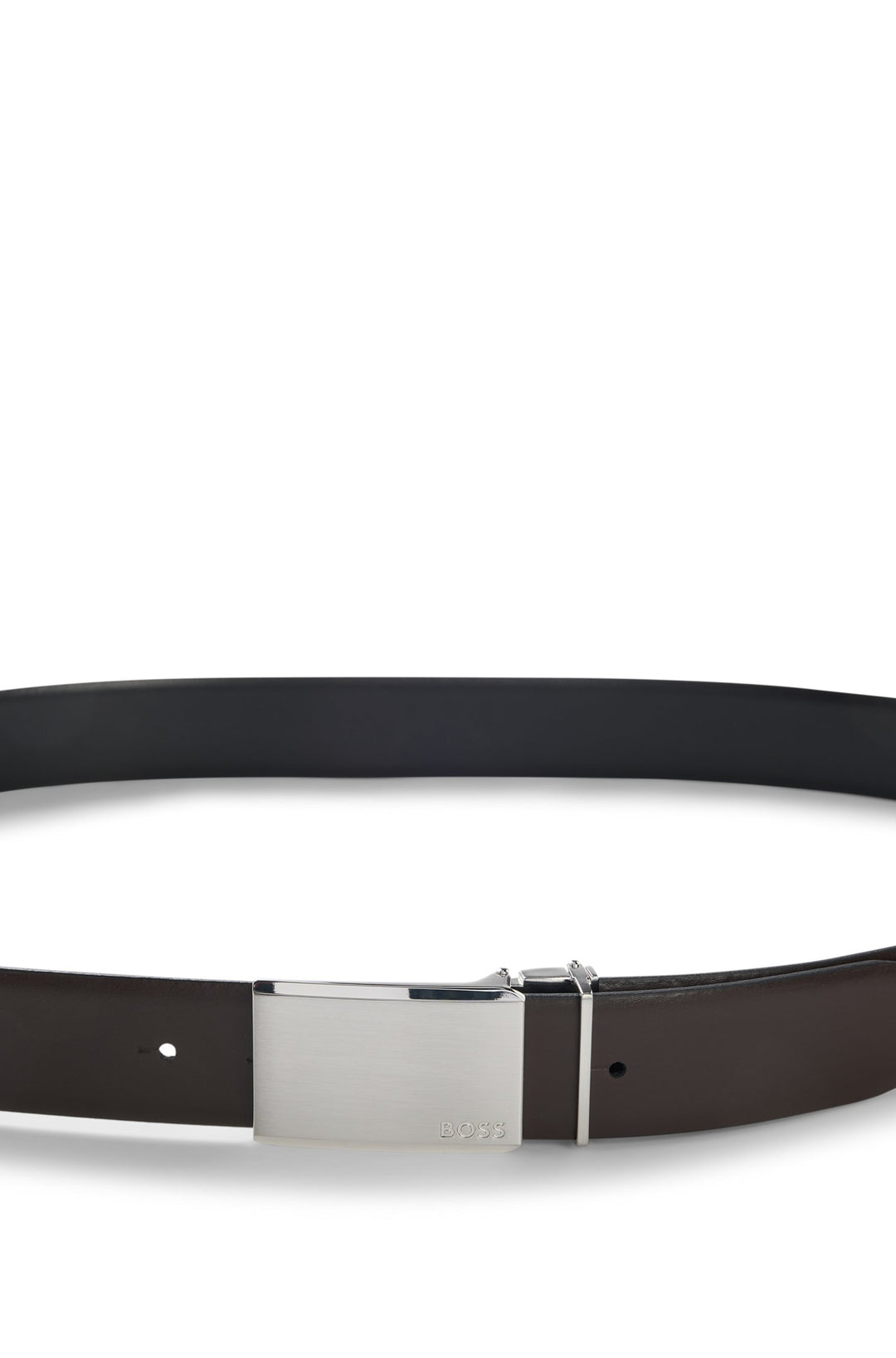 Boss Reversible Italian-leather belt with pin and plaque buckles