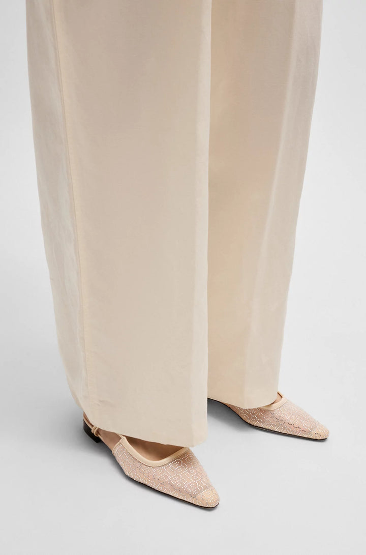 BOSS Mesh mules with rhinestone embellishments