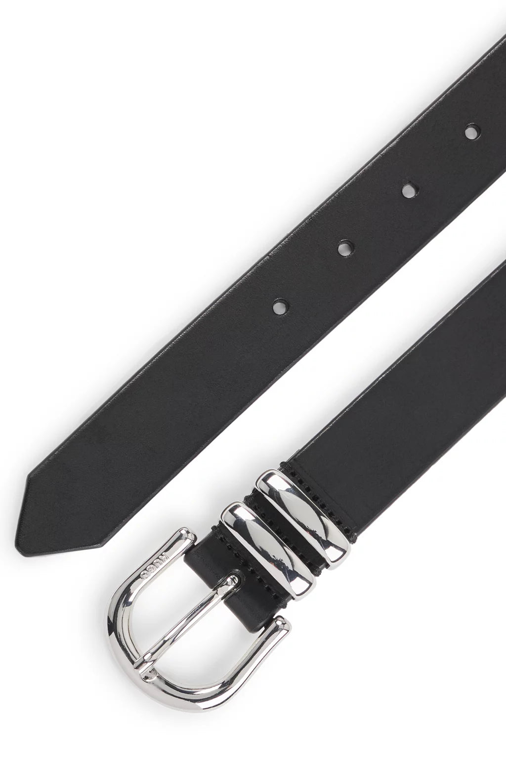 HUGO ITALIAN-LEATHER BELT WITH DOUBLE KEEPER