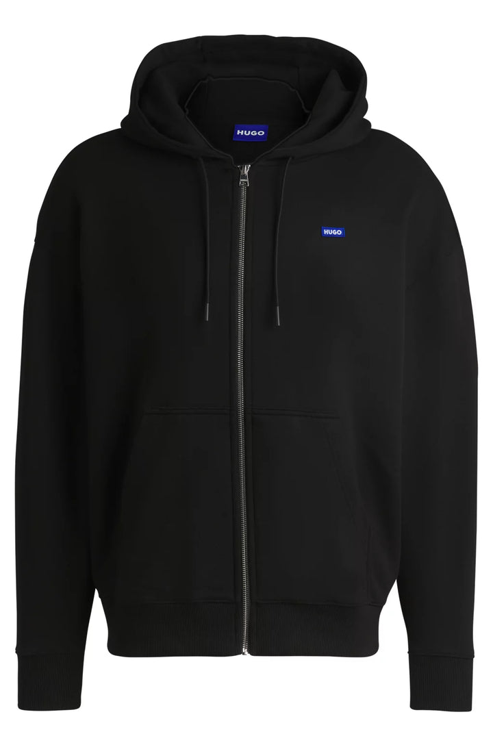 HUGO ALL-GENDER RELAXED-FIT HOODIE IN COTTON TERRY