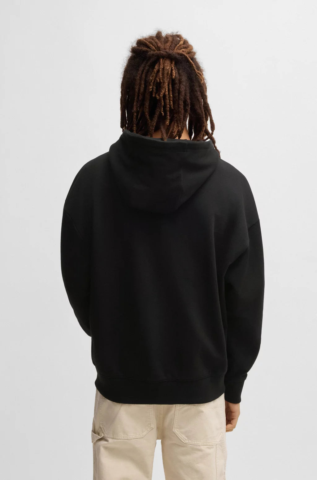 HUGO ALL-GENDER RELAXED-FIT HOODIE IN COTTON TERRY