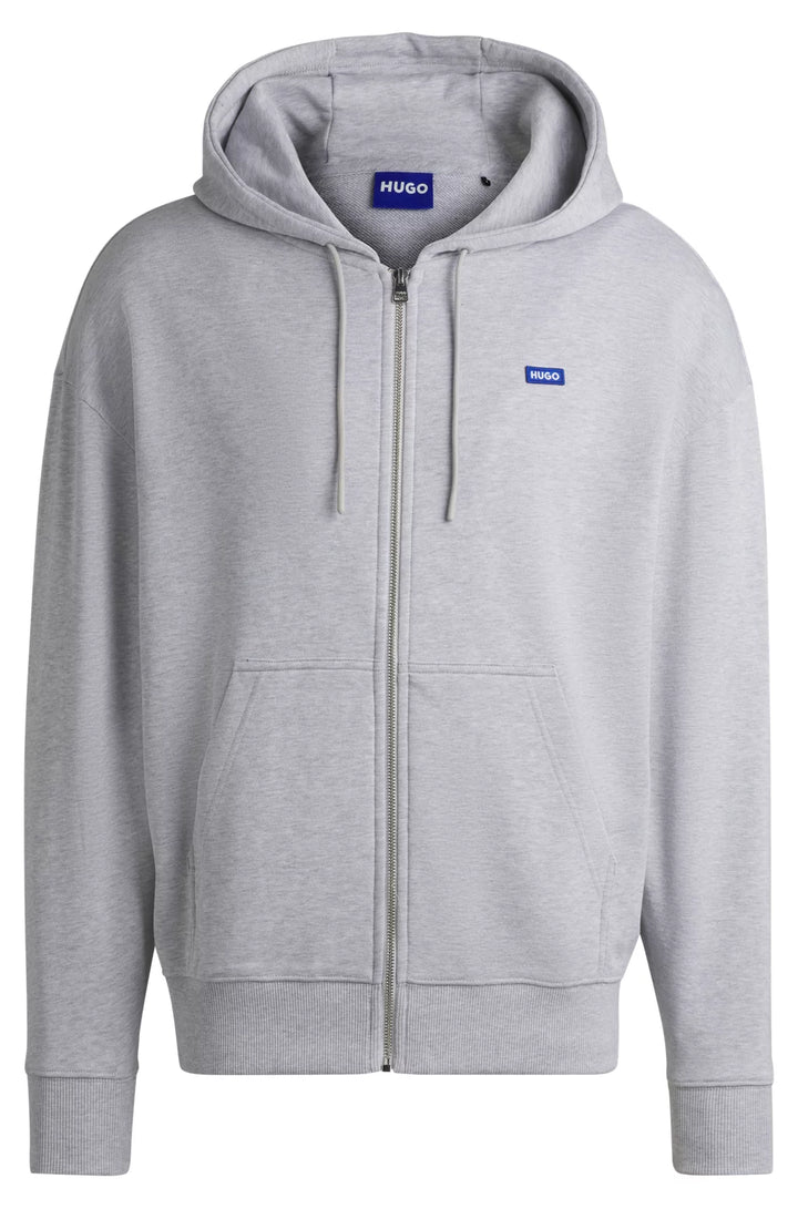 HUGO ALL-GENDER RELAXED-FIT HOODIE IN COTTON TERRY