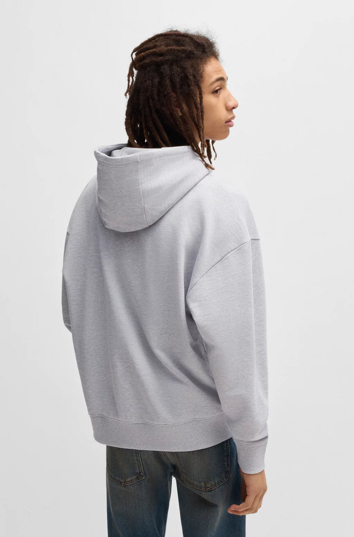 HUGO ALL-GENDER RELAXED-FIT HOODIE IN COTTON TERRY