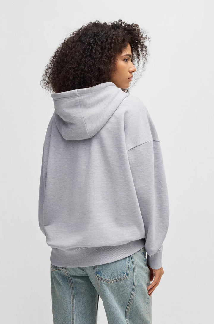 HUGO ALL-GENDER RELAXED-FIT HOODIE IN COTTON TERRY