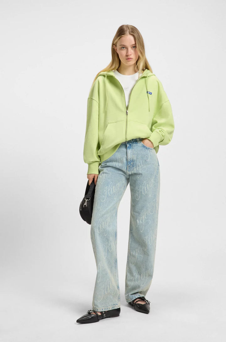 HUGO ALL-GENDER RELAXED-FIT HOODIE IN COTTON TERRY