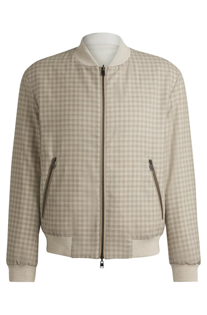 BOSS Reversible jacket with water-repellent finish