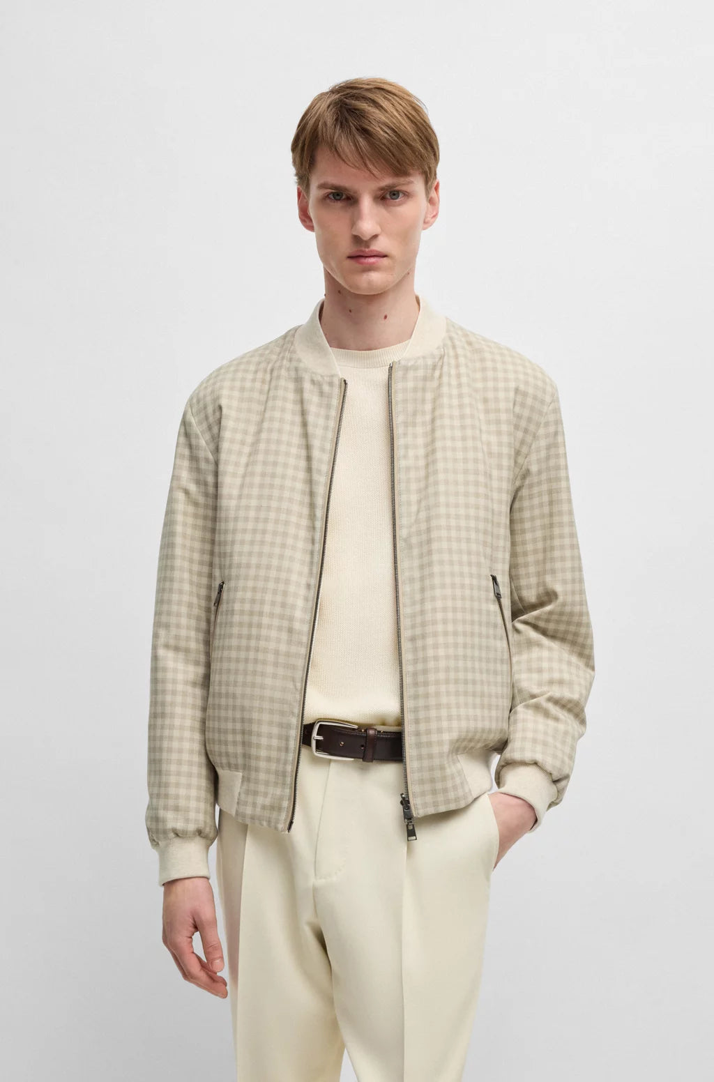 BOSS Reversible jacket with water-repellent finish