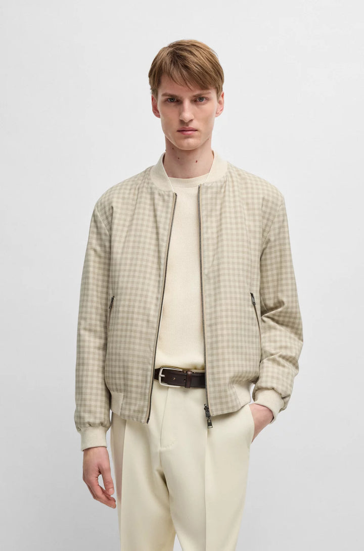 BOSS Reversible jacket with water-repellent finish