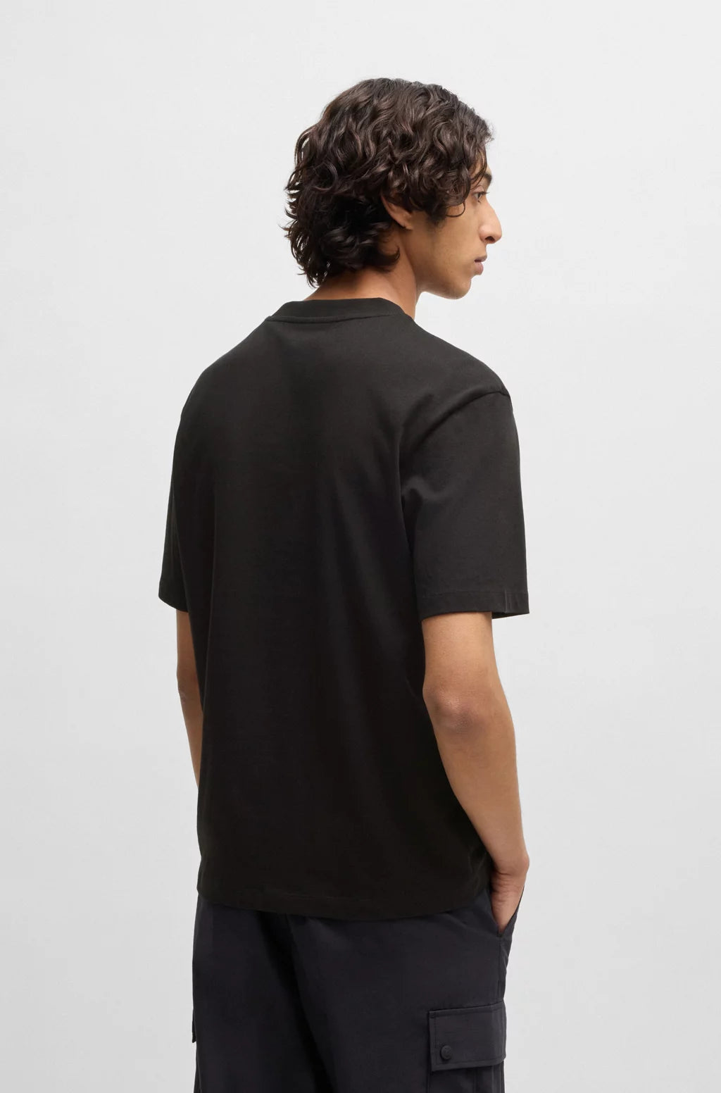 HUGO X RB COTTON-JERSEY T-SHIRT WITH DEGRADÉ BULL GRAPHIC