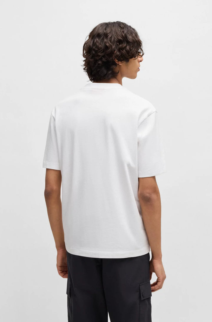 HUGO X RB COTTON-JERSEY T-SHIRT WITH DEGRADÉ BULL GRAPHIC