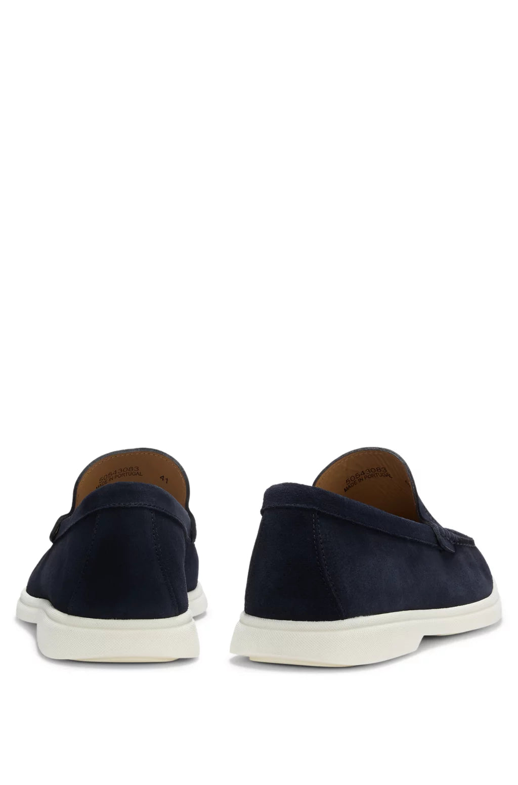 Boss Suede loafers with contrast outsole