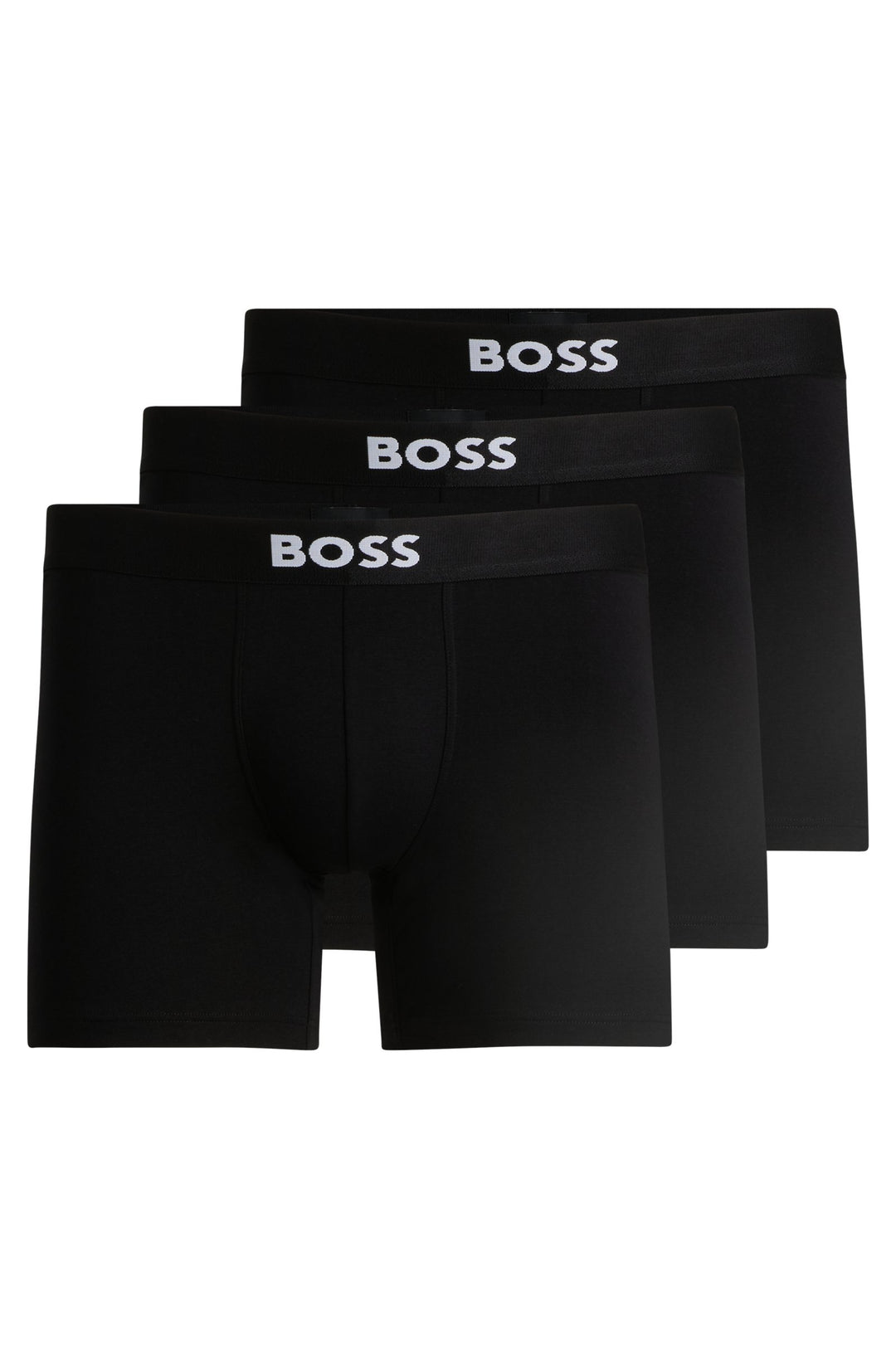 Boss Two-pack of stretch-cotton boxer briefs with logo waistbands
