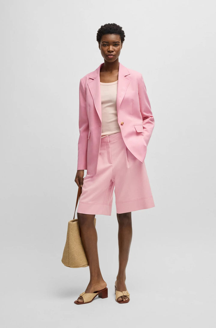 BOSS SINGLE-BREASTED BLAZER WITH NOTCH LAPELS
