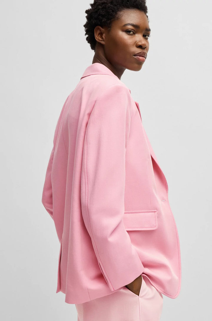 BOSS SINGLE-BREASTED BLAZER WITH NOTCH LAPELS