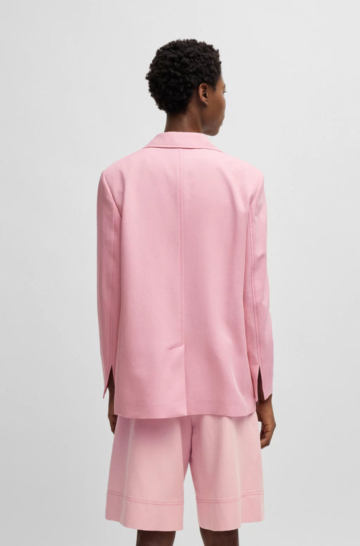 BOSS SINGLE-BREASTED BLAZER WITH NOTCH LAPELS