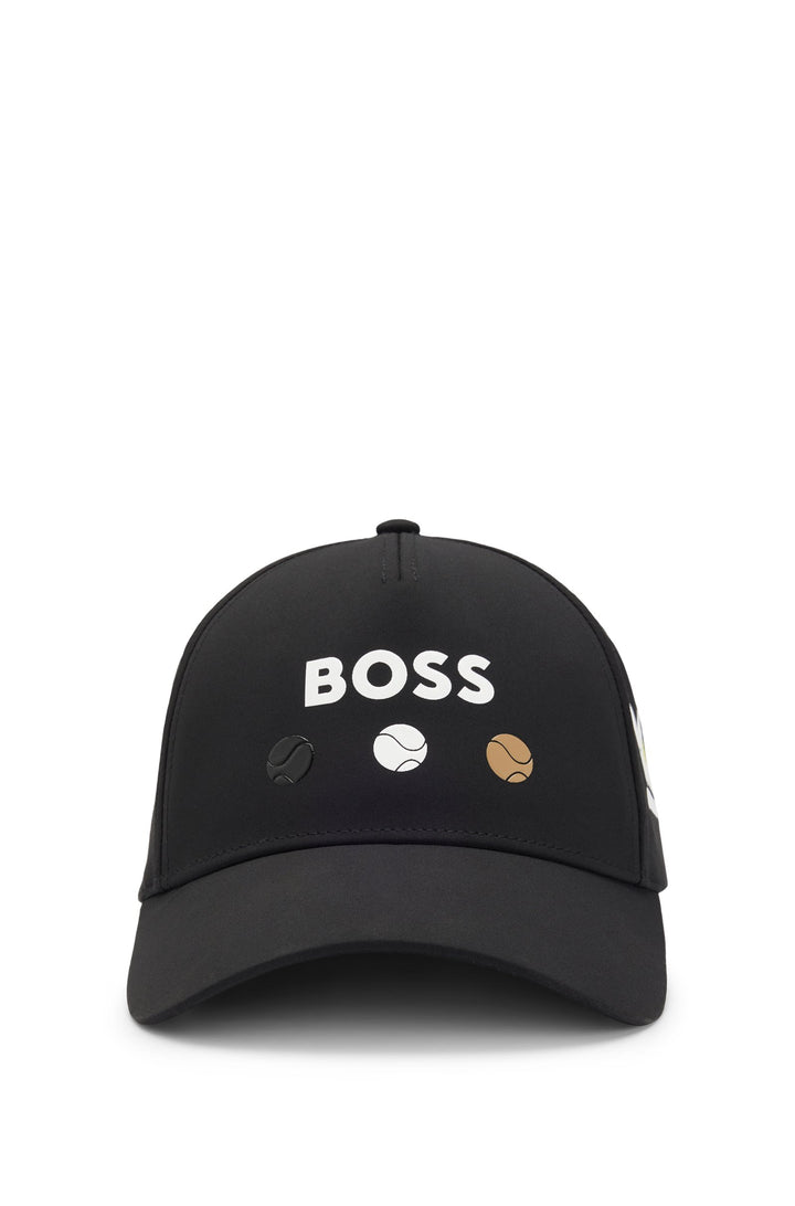 Boss Logo-detailed cap in stretch nylon