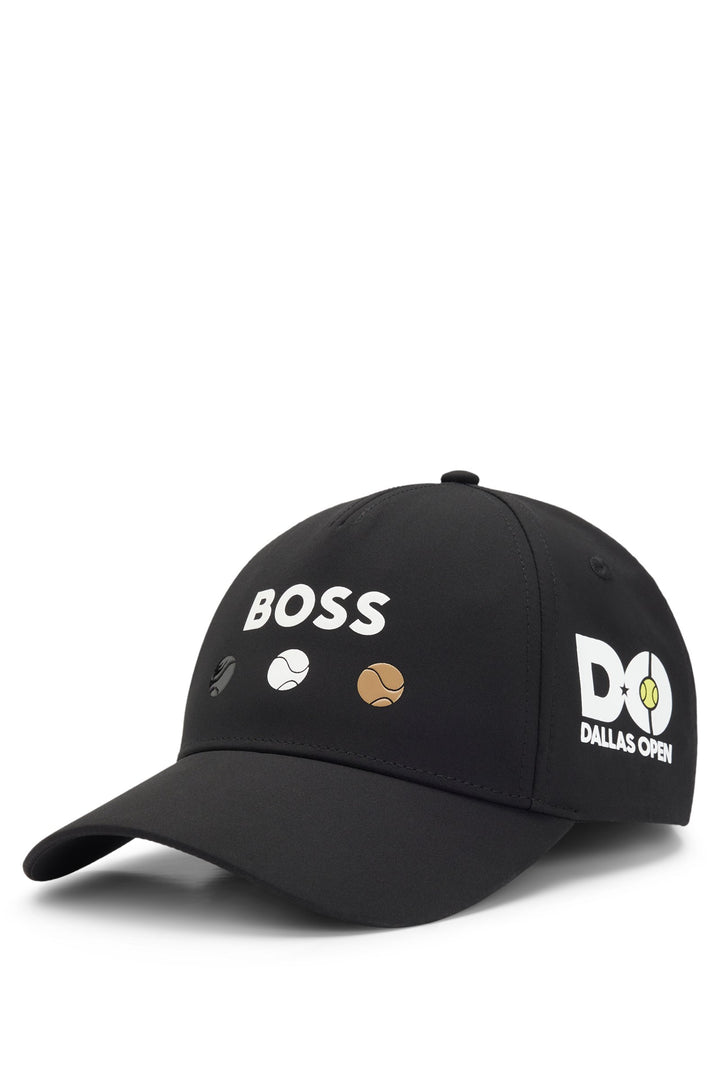 Boss Logo-detailed cap in stretch nylon