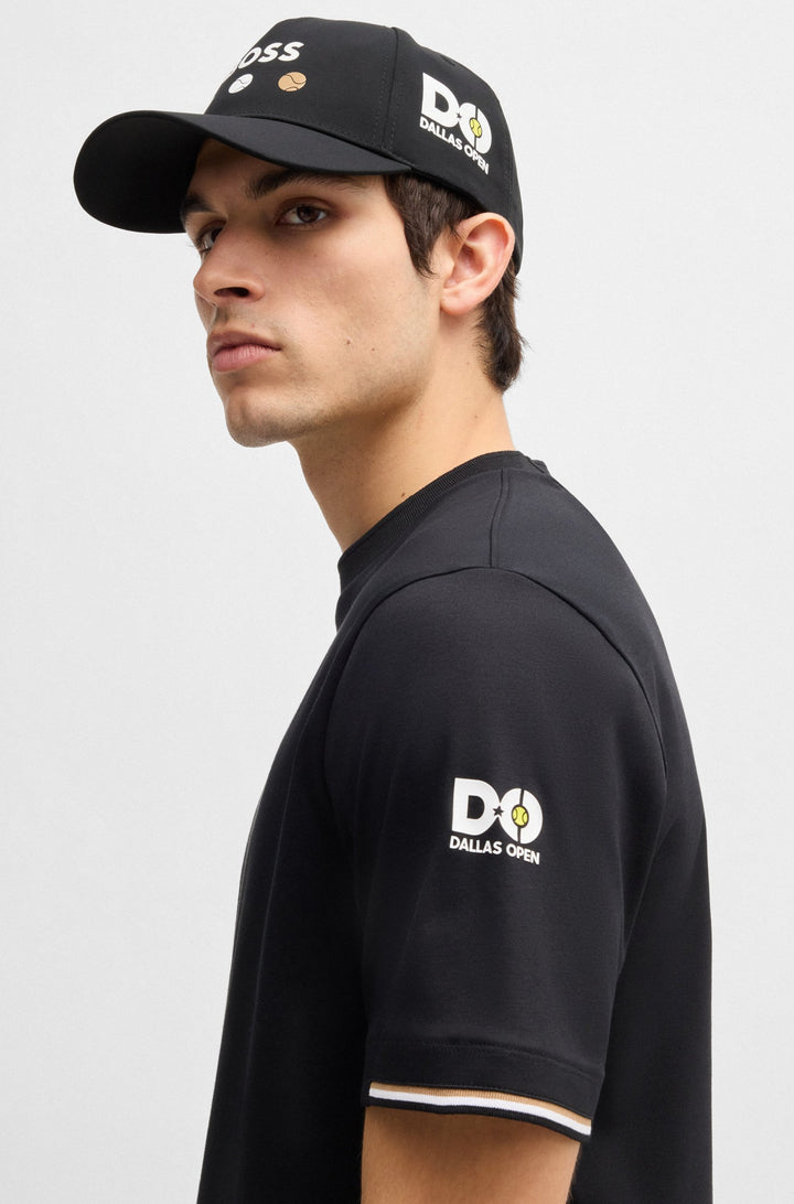 Boss Logo-detailed cap in stretch nylon