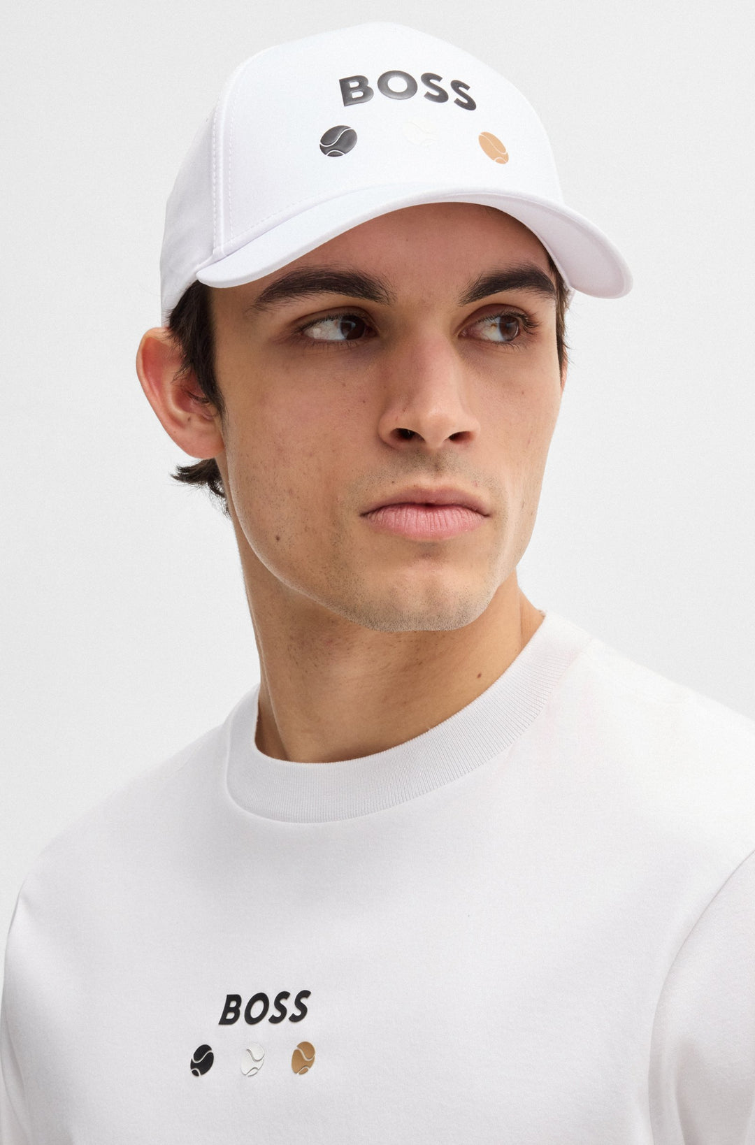 Boss Logo-detailed cap in stretch nylon