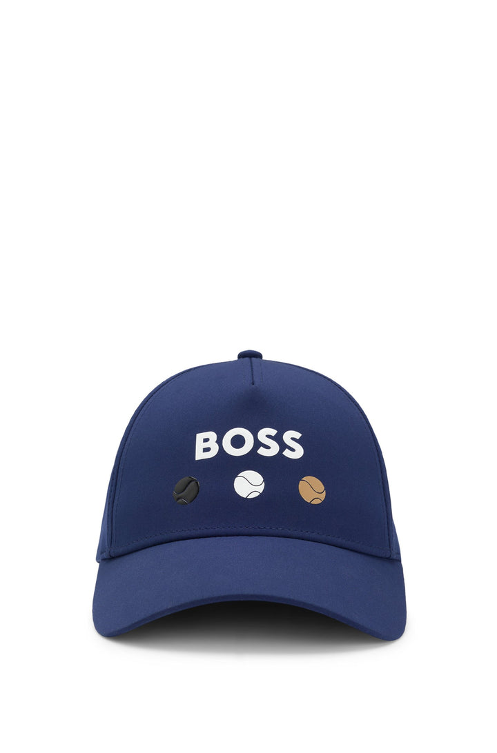 Boss Logo-detailed cap in stretch nylon