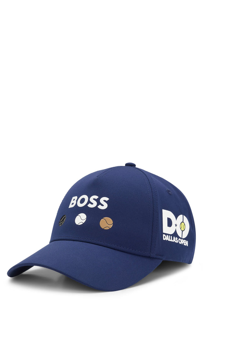 Boss Logo-detailed cap in stretch nylon