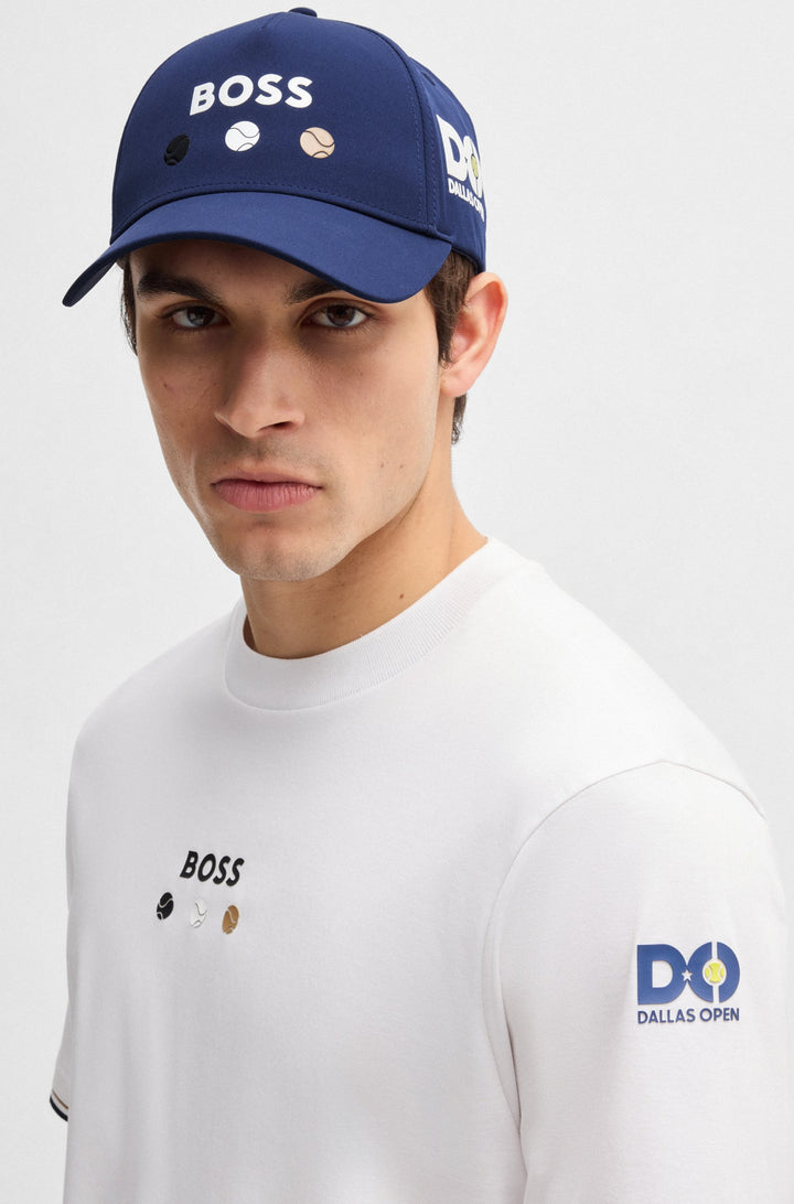 Boss Logo-detailed cap in stretch nylon