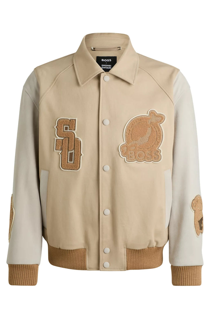 BOSS x Shohei Ohtani varsity jacket with special artwork