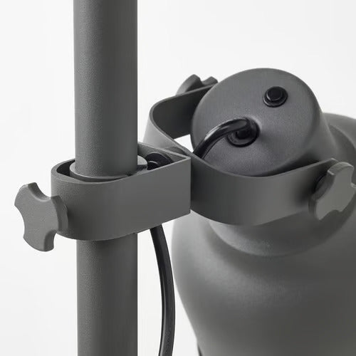 IKEA HEKTAR Floor lamp with 3-spotlights, dark gray