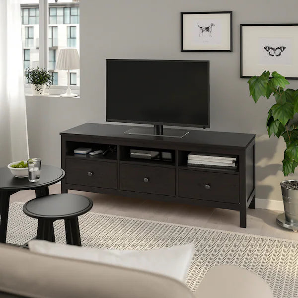 IKEA HEMNES TV unit, black-brown, 58 1/4x18 1/2x22 1/2 "